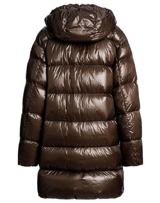 Ivonne Long Down Jakke - Earth Brown